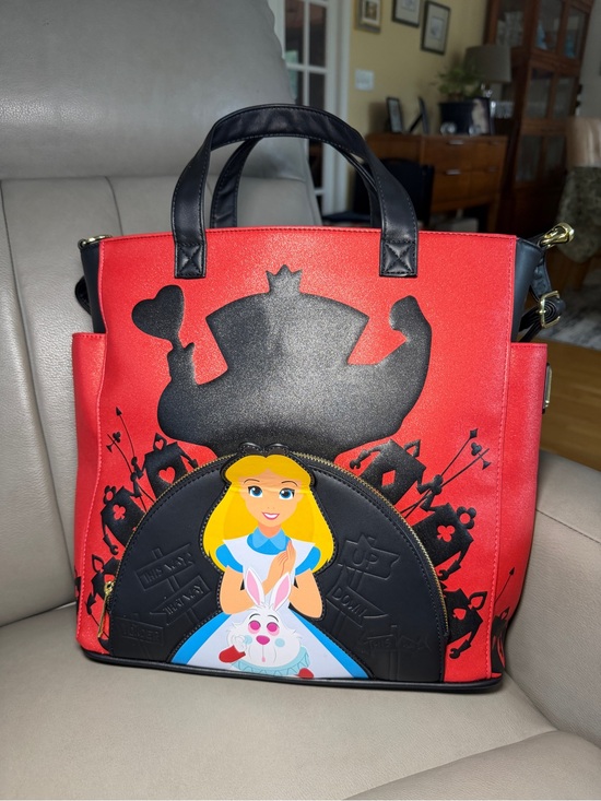 Handbags - Loungefly RARE Disney Alice in Wonderland Convertible Backpack/Tote Bag Like New